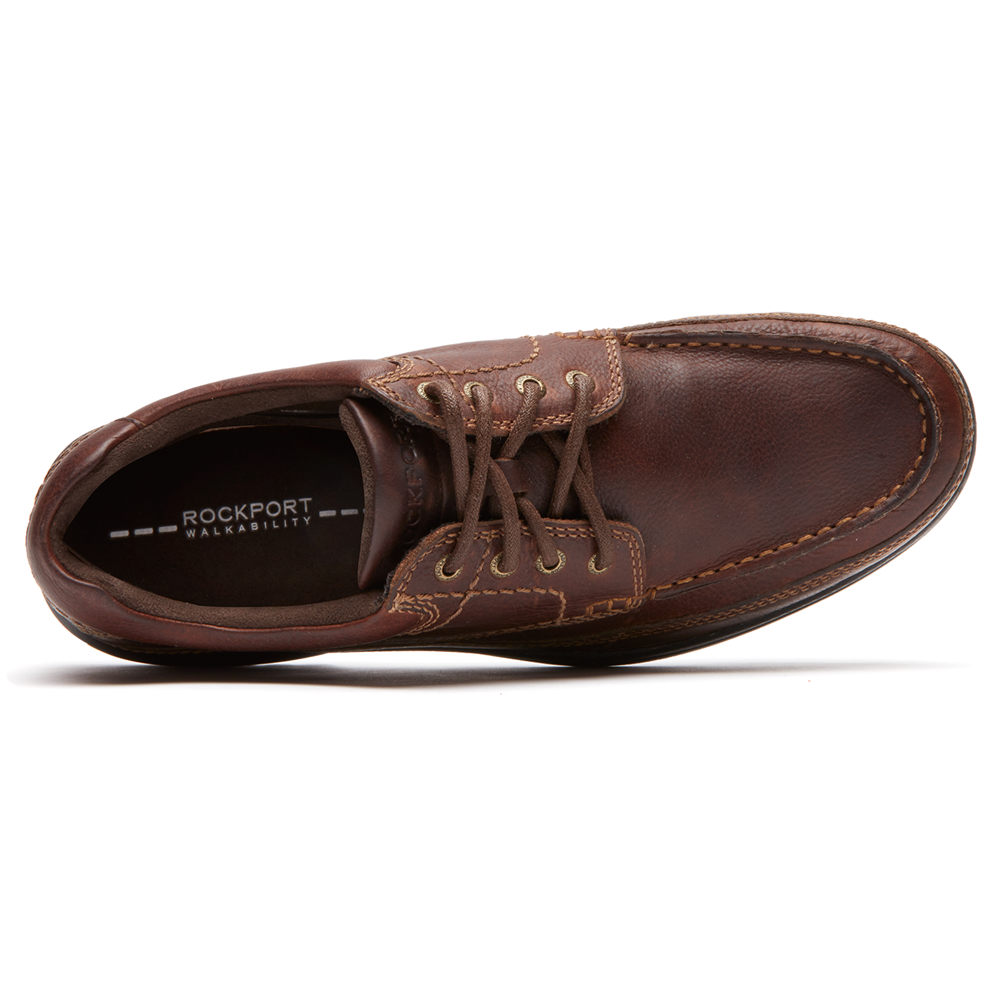 Rockport Singapore Mens Oxfords - Banni Dark Brown - VN2174839